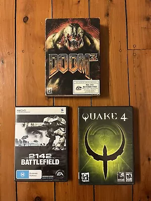 Doom 3 Quake 4 And Battlefield 2142 • $50