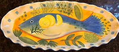 Fish Platter Provence Linda Montgomery Certified International 19 Inches • $65