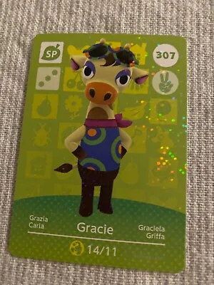 $1.90 • Buy 307 GRACIE Animal Crossing Amiibo Card # 307 Authentic ACNH