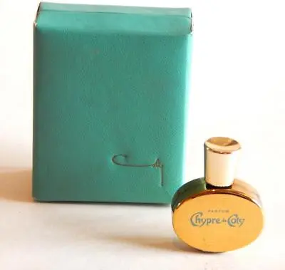 Vintage Coty Mini Metal Chypre Perfume In Blue Case Sized As 1 Fluid Dram • $48