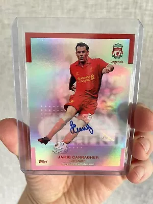 Jamie Carragher Topps Liverpool Team Set 22/23 Card Autograph Numbered 32/99 • £35.99