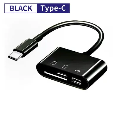 3 In 1 Type C USB OTG Adapter Micro USB SD/TF Card Reader For Android Phone US • $6.70