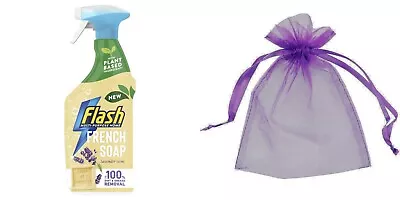 Flash Traditional Natural French Soap&lavander Cleaning Spray 500ml+organza Bag • £8.75