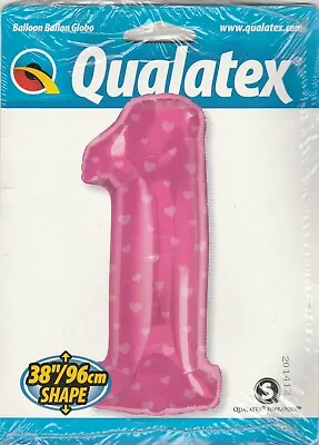 Qualatex 38 Inch Number Balloon - One Metallic Pink Foil Balloon  ~ Ranjacuj • $9.50