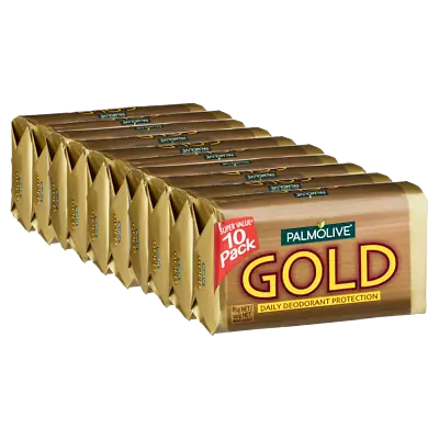 Palmolive Gold Bar Soap Daily Deodorant Protection 10 X 90g Green Tea Extract • £11.27