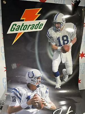 $29.99 • Buy Peyton Manning / 2001 Gatorade Store Display Double Sided  24” X 44” A