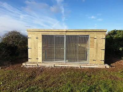 Double Dog Kennel And Run 14 X 4 Ft / Cattery • £1740