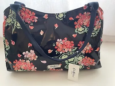 Cath Kidston New Day Bag Navy Blue With Pink Geraniums  BNWT Rrp £65 • £20