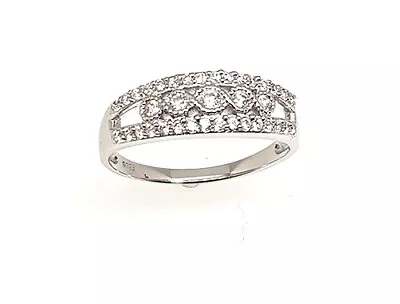 $59 • Buy Sterling Silver Ladies Love Ring Simulated Diamonds