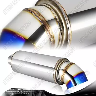 4  Cutter Knife Titanium Tip T-304 Weld-On Exhaust Muffler 3.0  Inlet Universal • $38.99