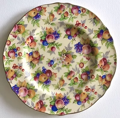 VINTAGE Royal Winton England EVESHAM Chintz 6 7/8” DESSERT Salad PIE Plate • $39.99