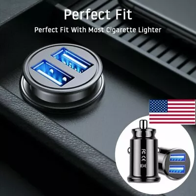 Fast USB Car Charger Cigarette Lighter Socket 2-Port Adapter For IPhone/Samsung • $2.23