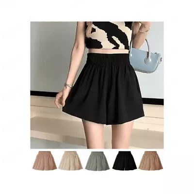 Womens High Waist Shorts Ladies Summer Beach Casual Wide Leg Loose Short Pants • $14.23