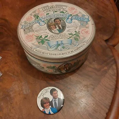 Souvenir Royal Wedding Prince Charles And Lady Diana Commemorative Tin 1981 • £1.50