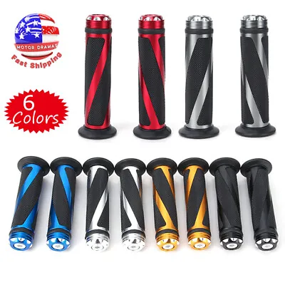 Motorcycle 7/8  Hand Grips Handle Bar For Suzuki GSXR600 Honda CBR600RR Yamaha • $9.03