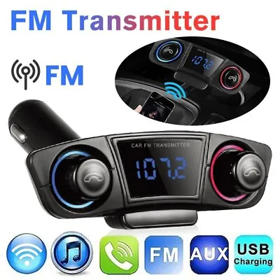 Bluetooth Car FM Transmitter MP3 Player Hands Free Radio Adapter Kit USB Charger • $12.99