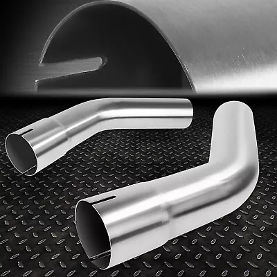 2x 2.5  Inch OD Custom 45 Degree Polished S.Steel Mandrel Bend Exhaust Pipe Tube • $33.44