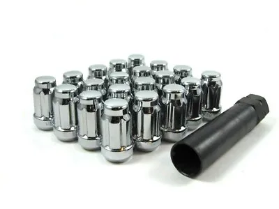 20 Pc Set Spline Tuner Lug Nuts 1/2  Chrome Ford Mustang Explorer • $25.19