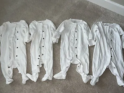 £0.99 • Buy Next Unisex White Baby Grows 0-3 Months