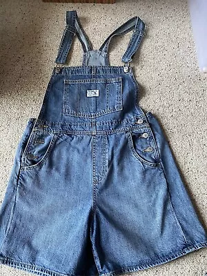 LEVI'S STRAUSS Two Horse Brand Denim Bib Shortalls Women Sz-SmallOveralls Shorts • $45