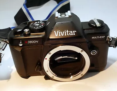 Vivitar V3800N 35mm SLR Film Camera Body Only With New Batteries - Works Good • $80.32