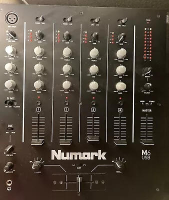 WORKING Numark M6 USB 4-Channel DJ Audio Mixer - Black • $99.99