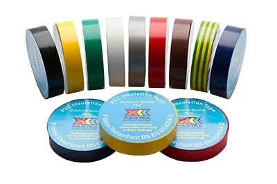 Electrical Insulating Tape 19mm PVC Flame Retardant All Colours Value Pack • £1.69