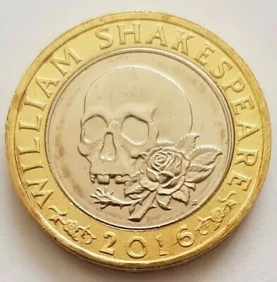 £4.29 • Buy William Shakespeare 2016 £2 Coin Skull (Excellent Condition)
