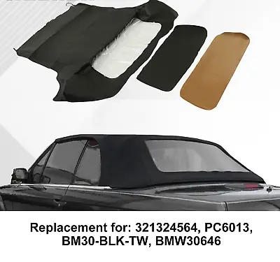 For BMW E30 E36 325i 318i 86-93 Convertible Soft Top Replacement&Clear Window • $84.99