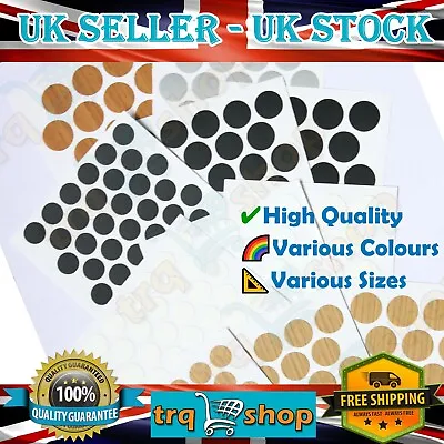 £18.99 • Buy Self Adhesive Screw Covers Decorative Hole Cover Furniture Hole Caps White Oak 