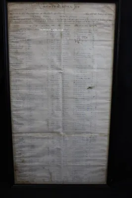 Framed 1864 Civil War MUSTER ROLL From ElginKane County Illinois • $325