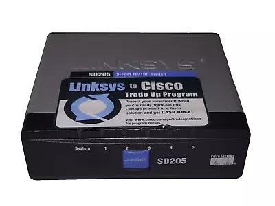 CISCO Linksys SD205 5-Port 10/100 Network Switch Only NO AC ADAPTER • $10