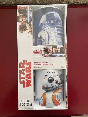 Disney Star Wars R2D2 And BB8 Mug Gift Set With Double Chocolate Cocoa • $9.99