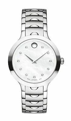 Brand New Movado Luno 0607055 White Mother Of Pearl Diamond Dial Ladies Watch • $733.90