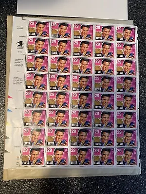 1992 Elvis Presley Full Mint Sheet Of 40 U.S. Postage Stamps 29 Cents Paperwork • $29.99