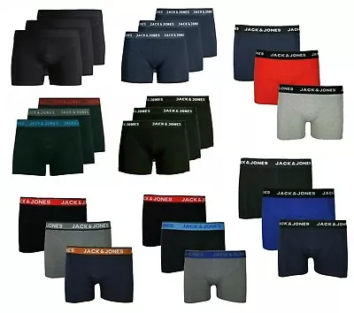 Mens Boxers Jack & Jones Boxer Shorts Cotton Stretch Underwear Trunks 3 Pack • £16.99