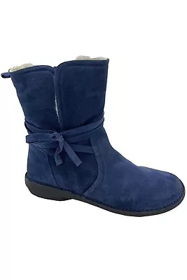 Miz Mooz Suede Wool Lined Ankle Boots Prance River • $79.99