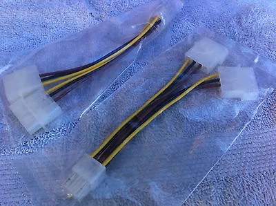 2x Dual 4-Pin Molex IDE To 6 Pin PCI-E Graphic Card Power Connector CableORIGI  • $7.99