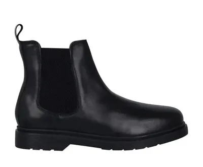 Jack Wills Men's Black Leather Chelsea Boots - BOXED • £24.99