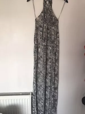 Next Halter Neck Snake Print Maxi Dress • £12