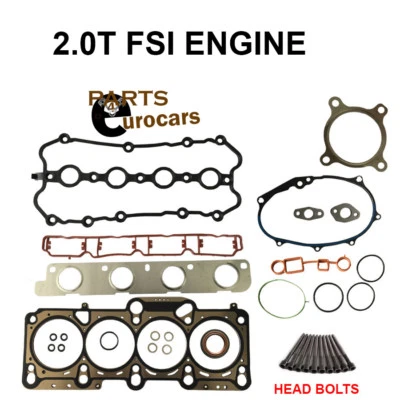 $89.99 • Buy Cylinder Head Gasket Set W BOLTS AUDI A4 2.0T VW PASSAT 2.0T FSI BELT ENGINES