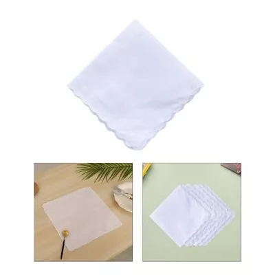 White Color Pocket Square White Handkerchief For Men Wedding Business Supplies • £3.35