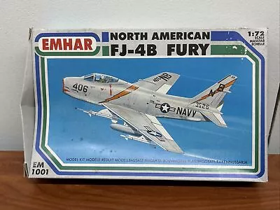 EMHAR 1/72 North American FJ-4B Fury Plastic Model Kit EM 1001 Vintage CV JD • $33.86