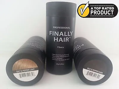 Hair Building Fiber SALT & PEPPER GREY & PEPPER Hair Loss Concealer 28g Bottle • $14.04