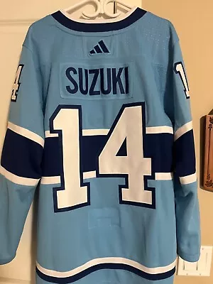 Montreal Canadiens Adidas Light Blue Reverse Retro 2.0 Nick Suzuki Pro Jersey • $71.71