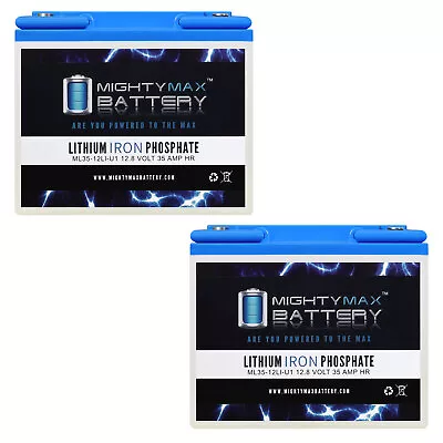 Mighty Max 12V 35AH U1 Lithium Battery Replaces PowerStar UB12350 - 2 Pack • $319.95