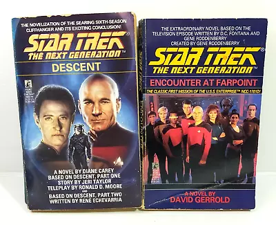 Star Trek The Next Generation Encounter At Farpoint & Descent Vintage Paperbacks • $16.95