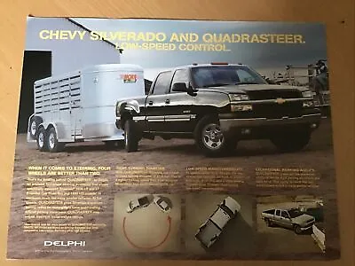 Chevrolet Silverado And Quadrasteer Brochure 2002 • $1.63