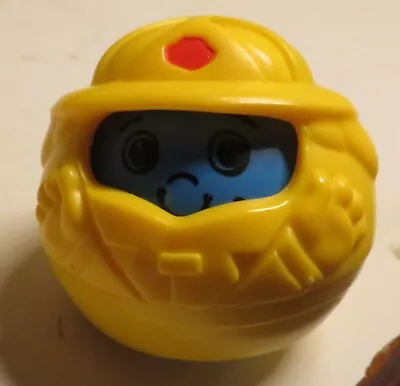 VINTAGE 1995 FISHER PRICE ROLL A ROUNDS Yellow Fireman Man Fire Replacement Toy • $5.99
