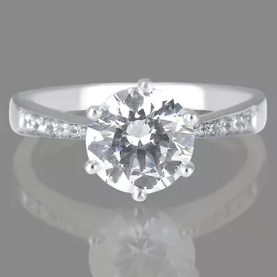 3/4 Carat E VS2 Beauty Diamond Engagement Ring Round Cut 18K White Gold • $811.75